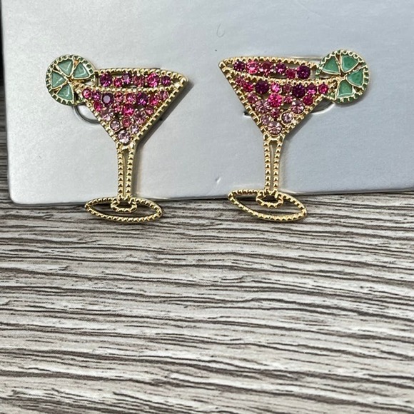 BAUBLEBAR Earrings Sugarflix Martini Cosmos Lime Glass Splash Of Cranberry NWT - Picture 6 of 10